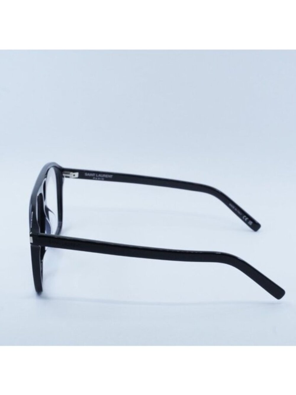 Saint Laurent SL596 DUNE OPT 001 Eyeglasses Shiny Black 58mm Aviator Frame - Picture 9 of 11